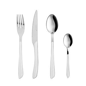 Купить Набор столовых приборов Aphrodite, 24 предмета, белая ручка - Фото 1 Набор столовых приборов Aphrodite, 24 предмета, белая ручка - Фото 1