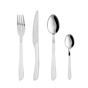 Купити Набір столових приборів Aphrodite, 24 предмети, біла ручка - Фото 1 Набір столових приборів Aphrodite, 24 предмети, біла ручка - Фото 1