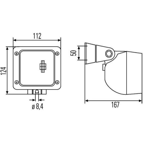 Рабочая фара HELLA 1GA 996 083-011 для SCANIA STEYR CASE IH LIEBHERR, фото №3