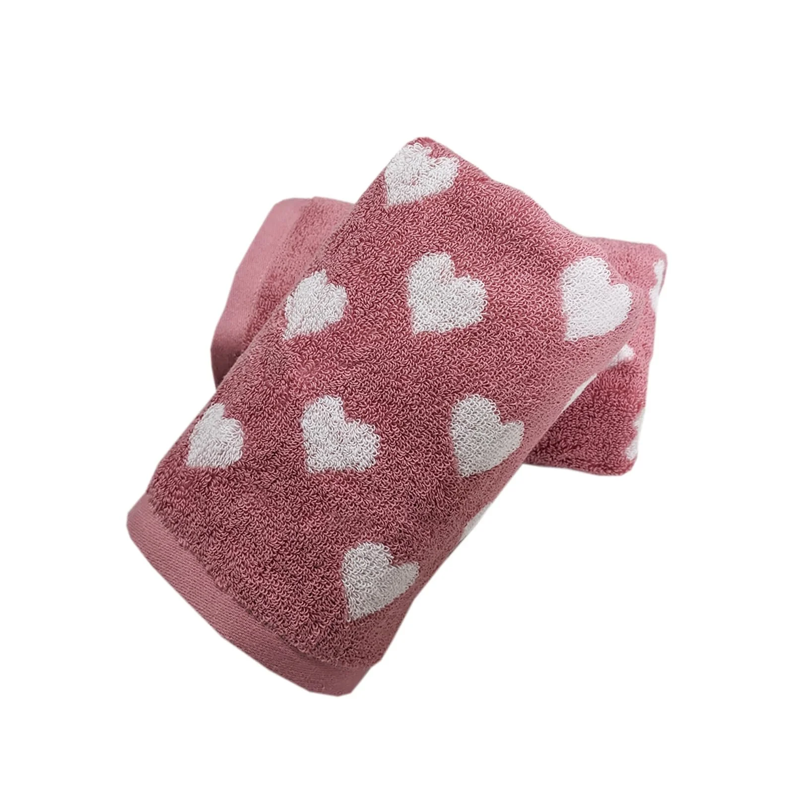 Набір рушників Lacomfy Heart Pattern 100% Cotton 2 шт 33x73 cm Pink, фото №1