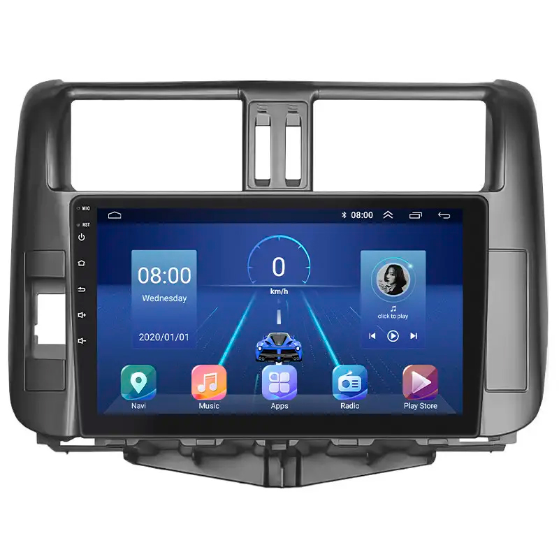 Штатна магнітола Lesko для Toyota Land Cruiser Prado 150 Series 2009-2013 екран 9 6/128Gb 4G Wi-Fi GPS Top, фото №1