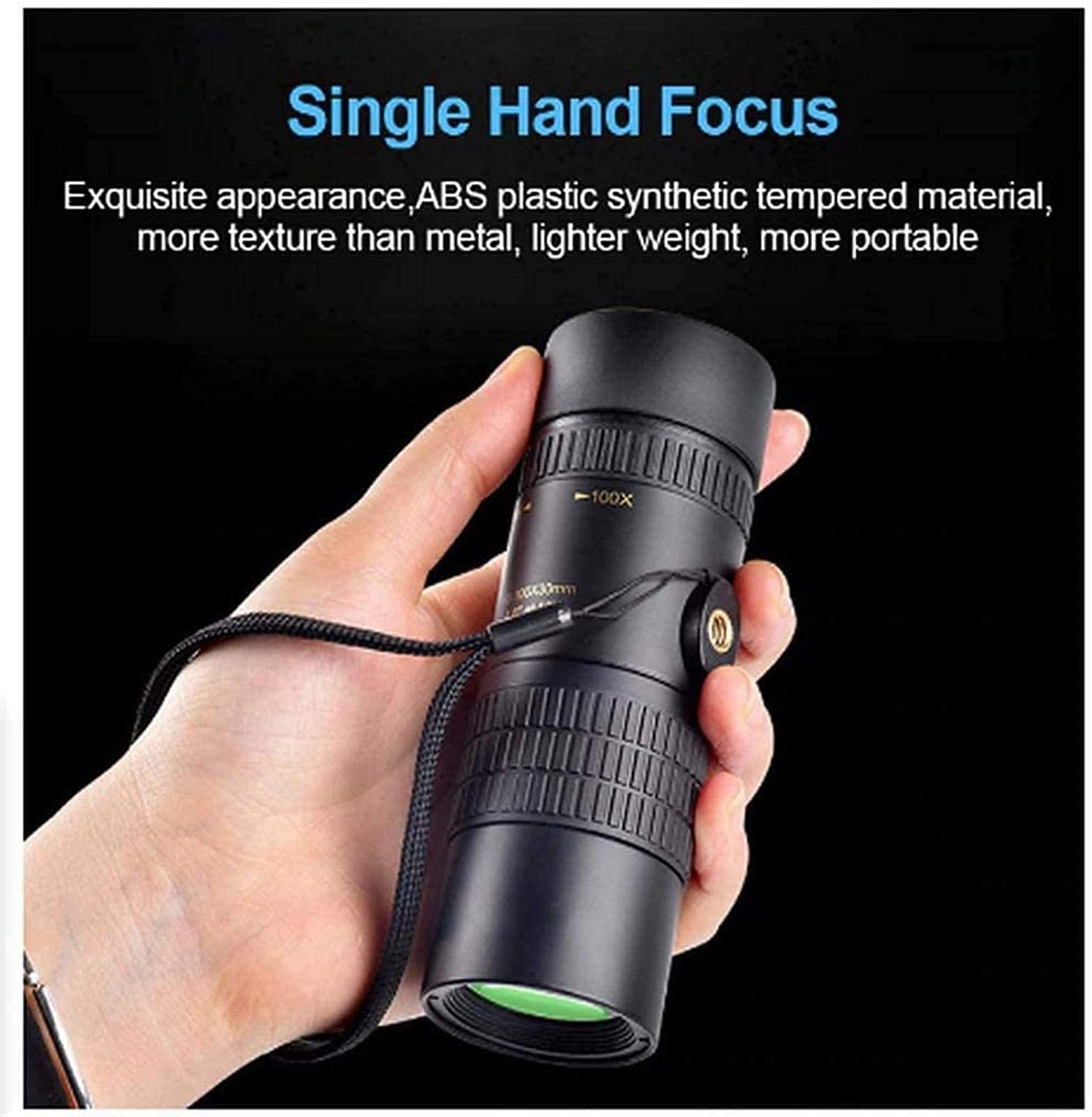 Монокуляр WANWEN Telescopic Monocular Telescope 4K Zoom Monocular Binoculars Карманний телескоп Підтримка смартфона для зйомки 10-30 x 25 + Кліпса для камери + Трикутна підставка Маленький сюрприз, фото №6