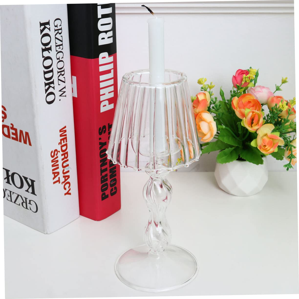 Тримач Для Чайних Свічок Homoyoyo Зі Скляною Лампо Подібною Формою Декоративний, фото №4