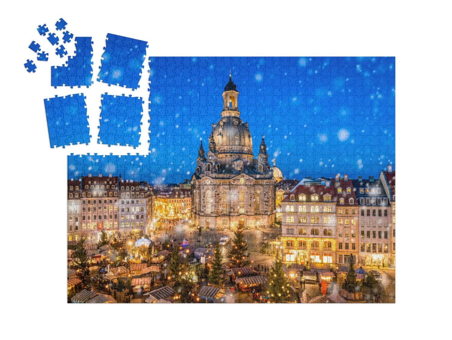 Пазл-адвент-календарь puzzleYOU Dresden Christmas "Рождественская ярмарка перед Фрауэнкирхе в Дрездене" 1000 элементов, фото №2 Пазл-адвент-календарь puzzleYOU Dresden Christmas "Рождественская ярмарка перед Фрауэнкирхе в Дрездене" 1000 элементов, фото №2