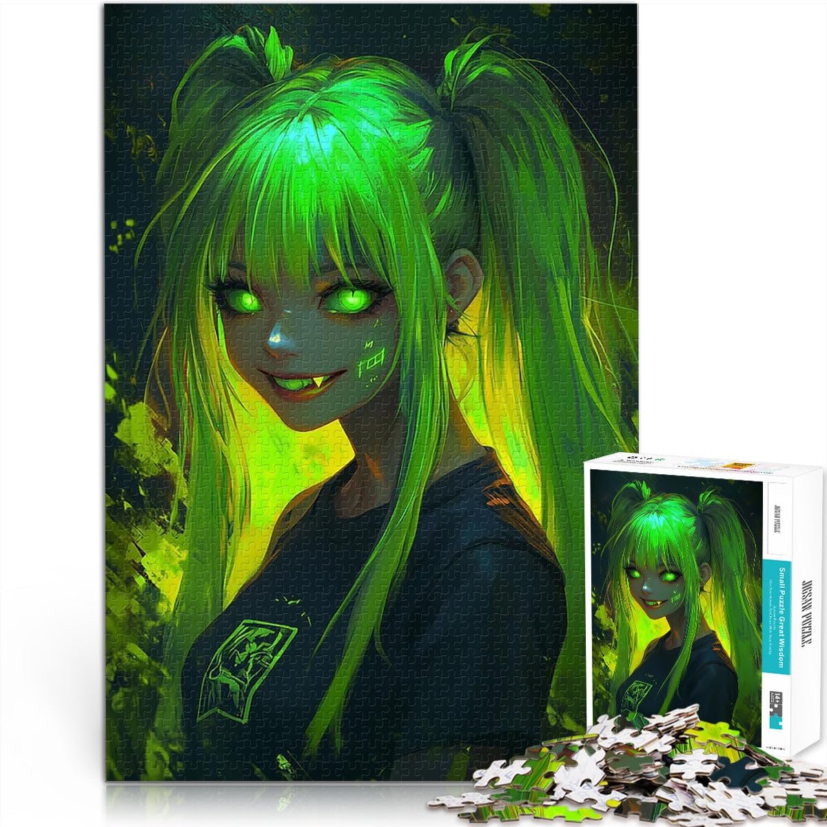 Пазл Neon Gothic Girl 1000 елементів 52 x 38 см, фото №1 Пазл Neon Gothic Girl 1000 елементів 52 x 38 см, фото №1