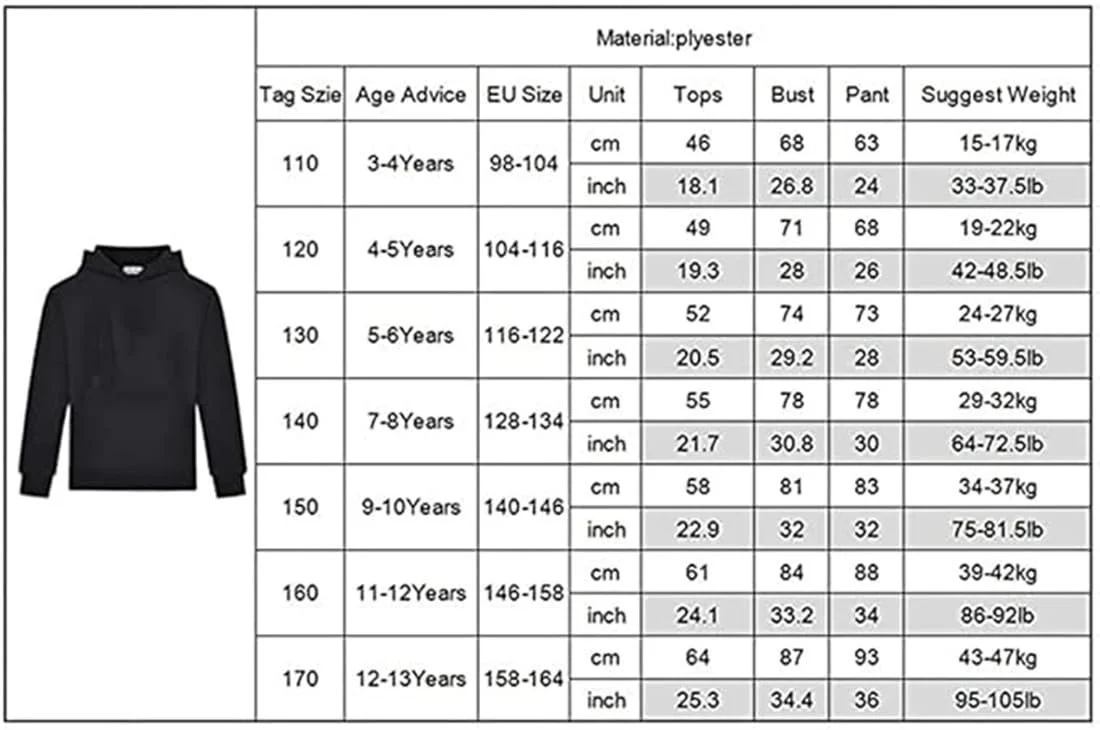 Худі shumintaojin Дитячий для хлопчиків і дівчаток, Бавовна, Довгий рукав, фото №3