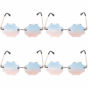 Сонцезахисні окуляри Без оправи PACKOVE Набір 4 шт. Різнокольорові - Фото 1