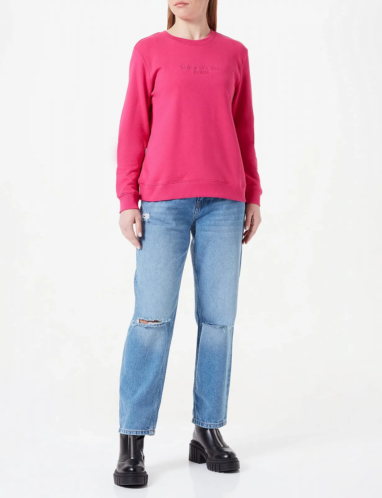 Світшот Marc O'Polo Denim Basic Fit з круглим вирізом, фото №2