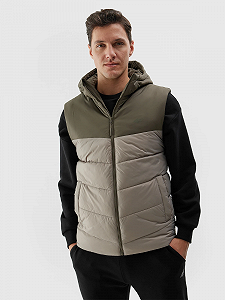 Безрукавка synthetic-fill down vest 4FWSS24TVJAM100-43S 4F Хакі S - Фото 1