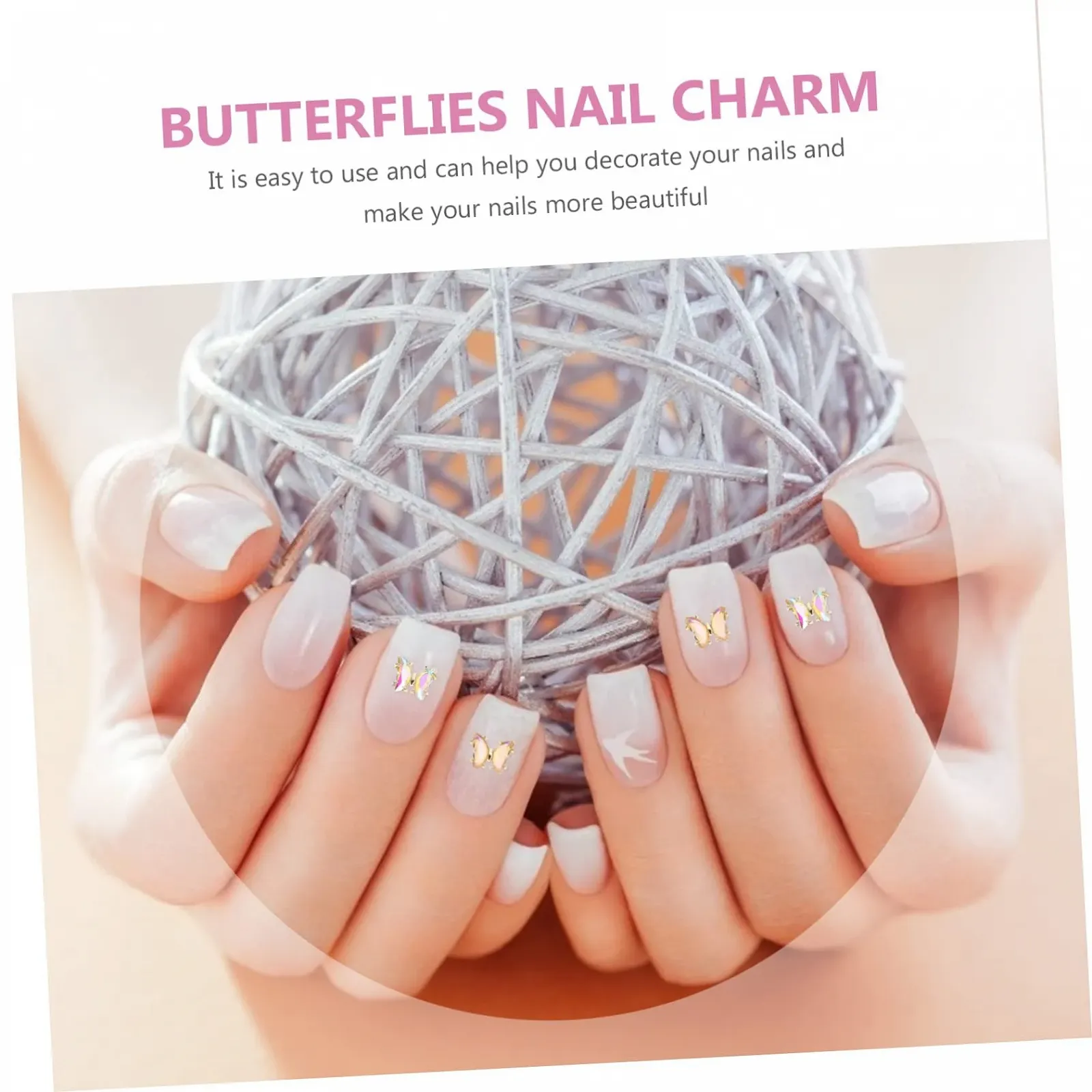 Украшение для ногтей Бабочка FRCOLOR 36 шт., подвеска для маникюра, стразы, украшения для ногтей, бриллиантовые орнаменты, украшения для маникюра, аксессуары для ногтей, 3D цинк, фото №7