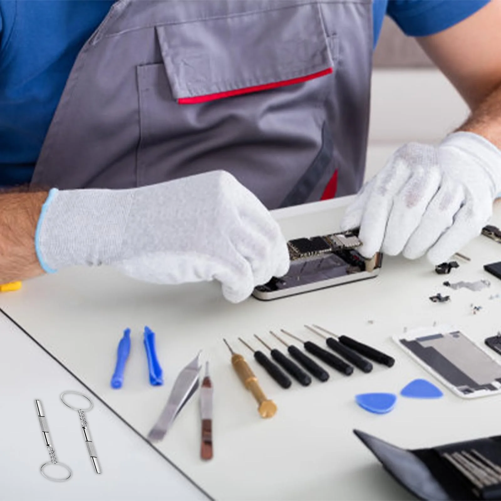 Викрутка для окулярів 3 в 1 Міні Брелок Набір Прецизійних викруток (2 шт.), фото №3