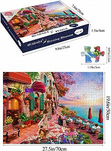 Пазл Huadada Morning flower and sea 1000 деталей різнокольоровий synthetic.ua - Фото 1