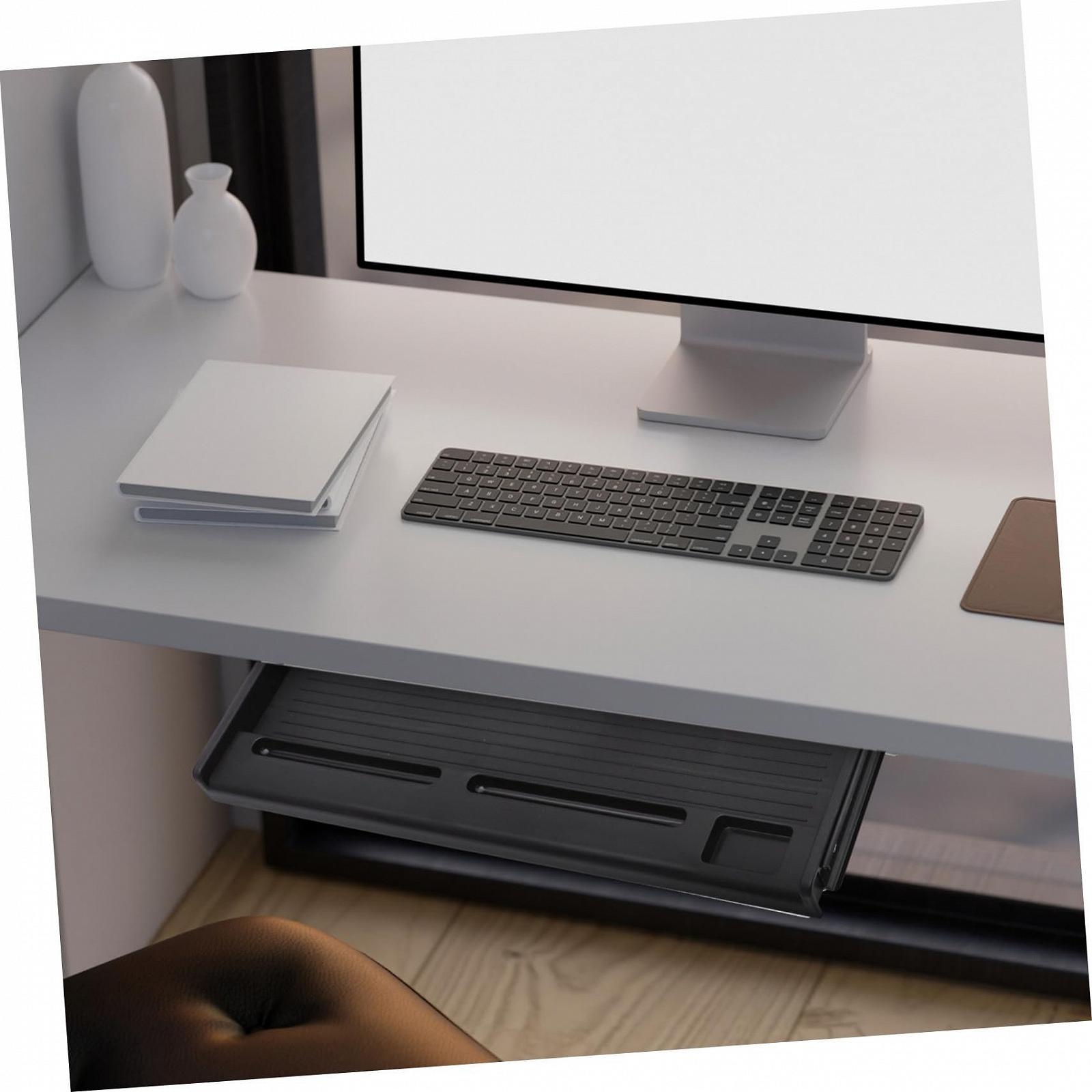 Висувна Підставка для Клавіатури Підстільна з Міцною Металевою Направляючою, Просте Збирання, Компактний, Міцний, фото №9