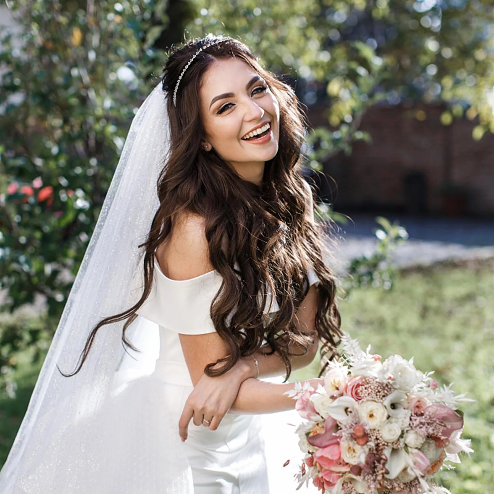 Обруч для волосся Prasacco сріблястий з блискучими камінцями, 4 шт, фото №5 Обруч для волосся Prasacco сріблястий з блискучими камінцями, 4 шт, фото №5