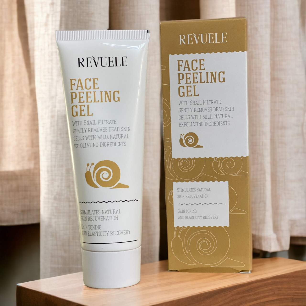 Гель-пілінг для обличчя з фільтратом равлика Revuele 80 мл, фото №1