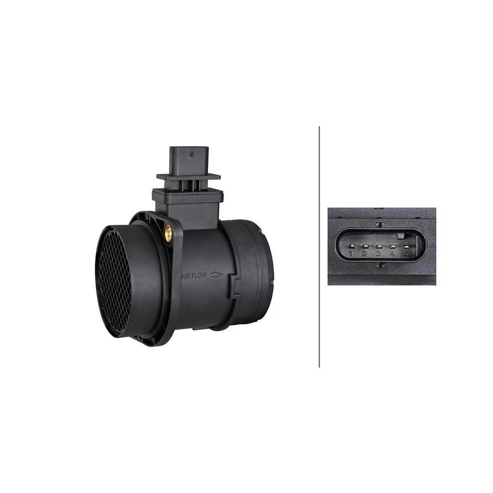 Датчик масової витрати повітря HELLA 8ET 009 149-191 для HYUNDAI KIA HITACHI, фото №1 Датчик масової витрати повітря HELLA 8ET 009 149-191 для HYUNDAI KIA HITACHI, фото №1