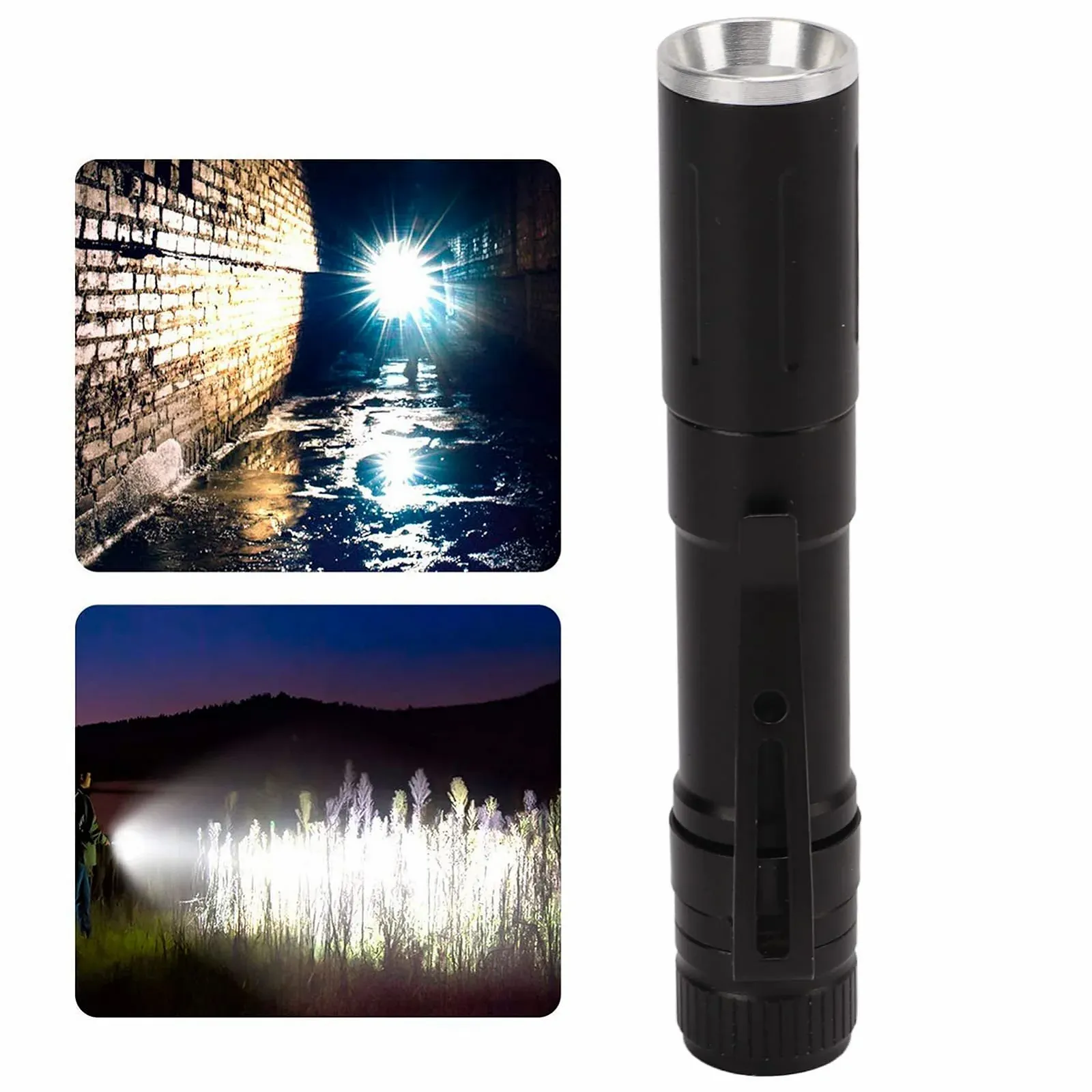 Мини LED Фонарик Pilipane Ультратонкий эластичный с фокусировкой Карманный фонарик для осмотра ремонта Ночной кемпинг Обучение Премиум Алюминиевый сплав 3 Режима освещения High, фото №7