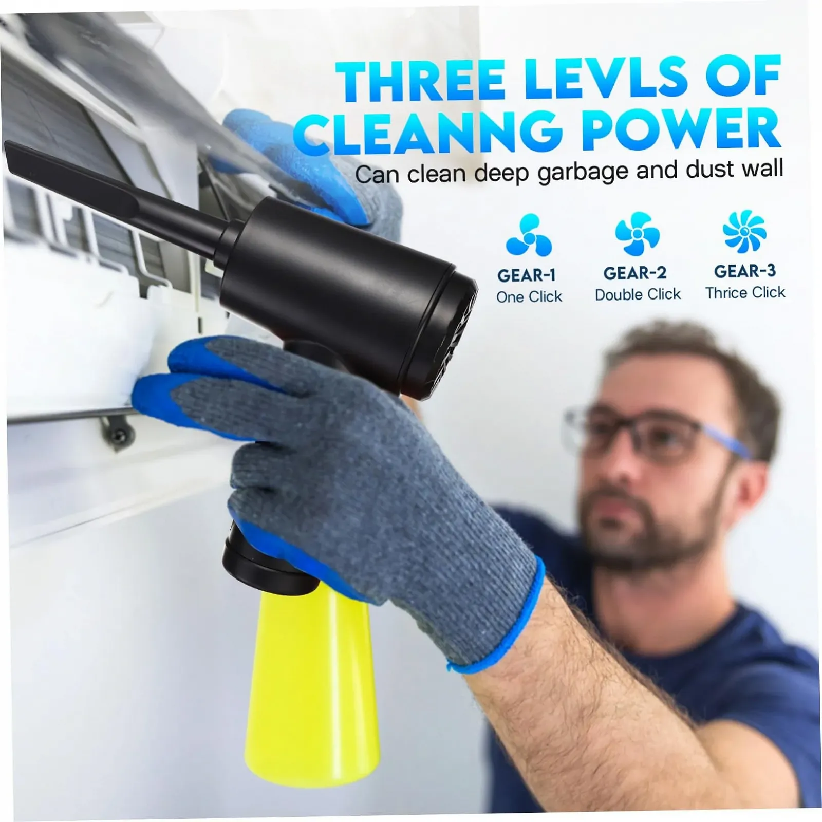 Аккумуляторный ручной пылесос Veemoon Portable Powerful для авто и дома, фото №8