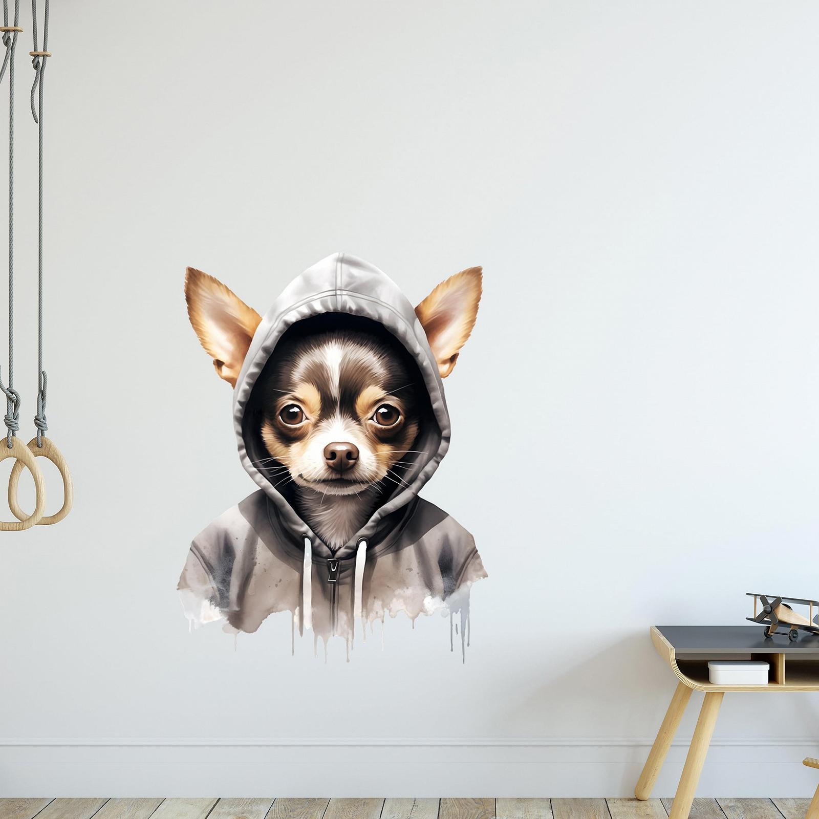 Наклейка на стіну GRAZDesign Chihuahua Cool Motif 40 x 30 см, фото №2 Наклейка на стіну GRAZDesign Chihuahua Cool Motif 40 x 30 см, фото №2