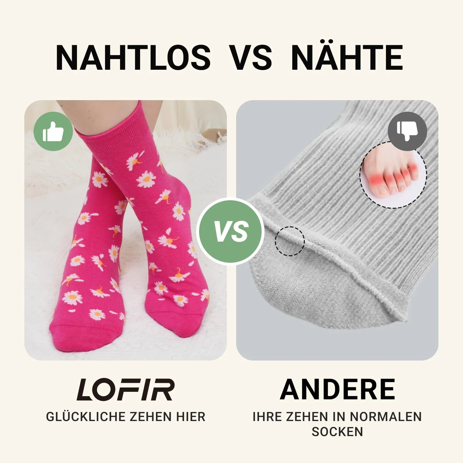 Шкарпетки LOFIR Crew Comfort для жінок 4 пари 39-46, фото №4