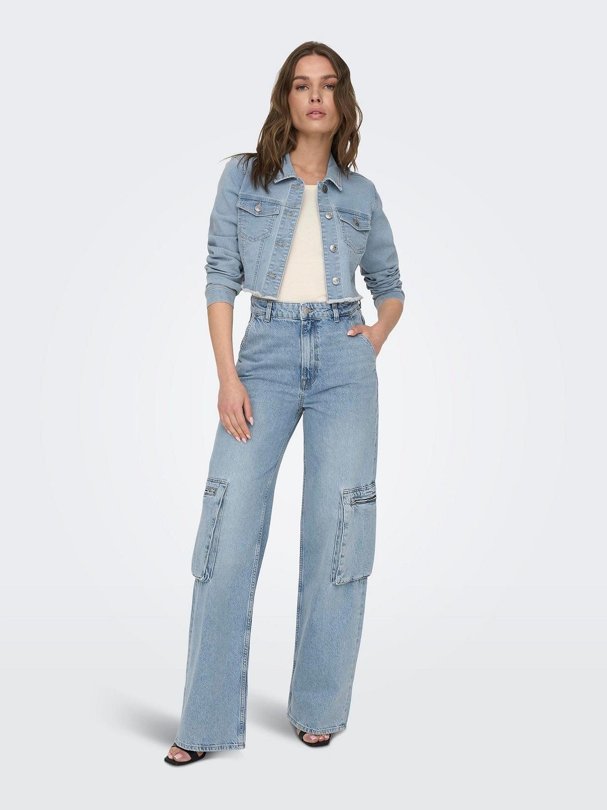 Джинсовая Куртка ONLY Onlwonder Ls Cropped DNM Jacket Gua Noos, фото №6