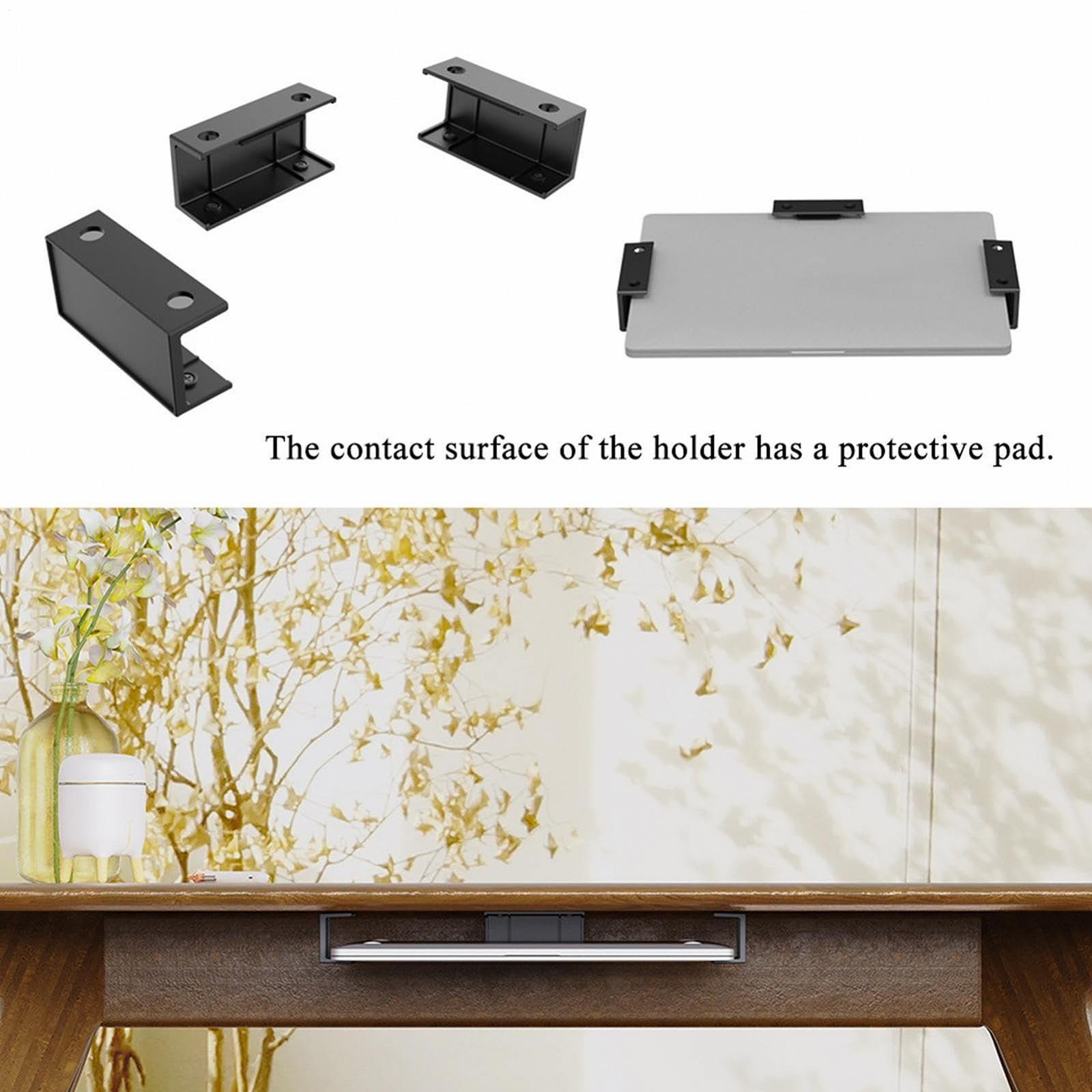 Держатель для ноутбука под стол, Подставка для ноутбука, Легкий подстольный монтаж, Многофункциональные подстольные крепления, фото №4