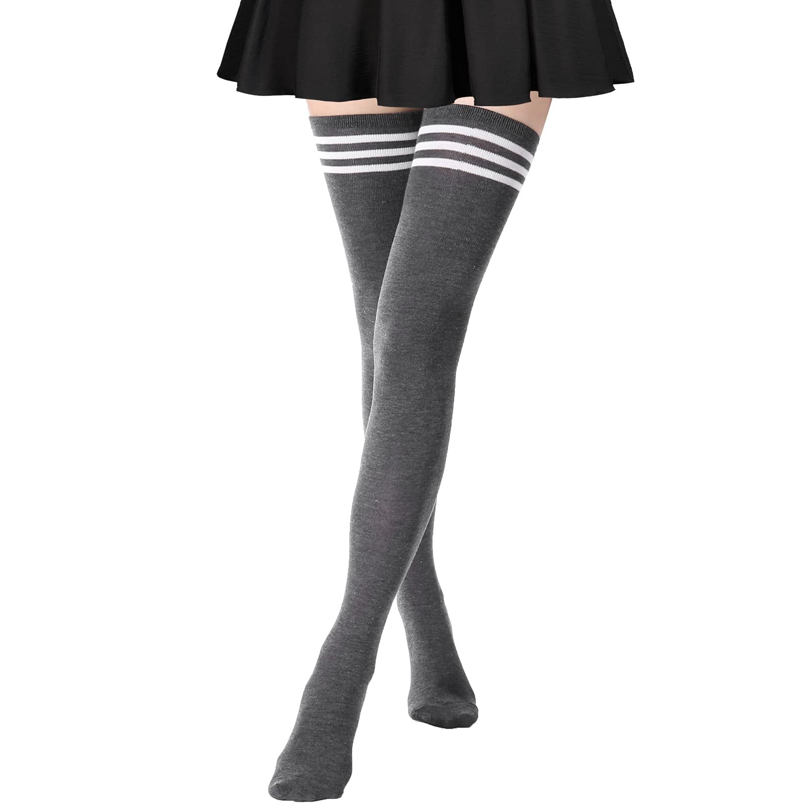 Женские носки DRESHOW Длинные выше колена Гетры в полоску, фото №1