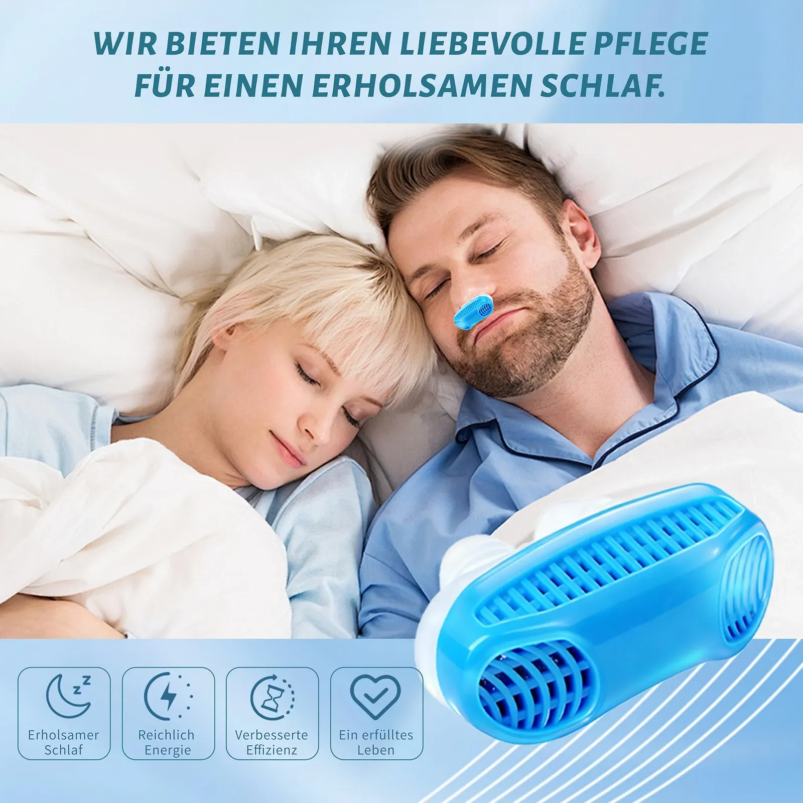 Пристрій проти хропіння Покращення дихання Покращує сон, багаторазовий пристрій, фото №4