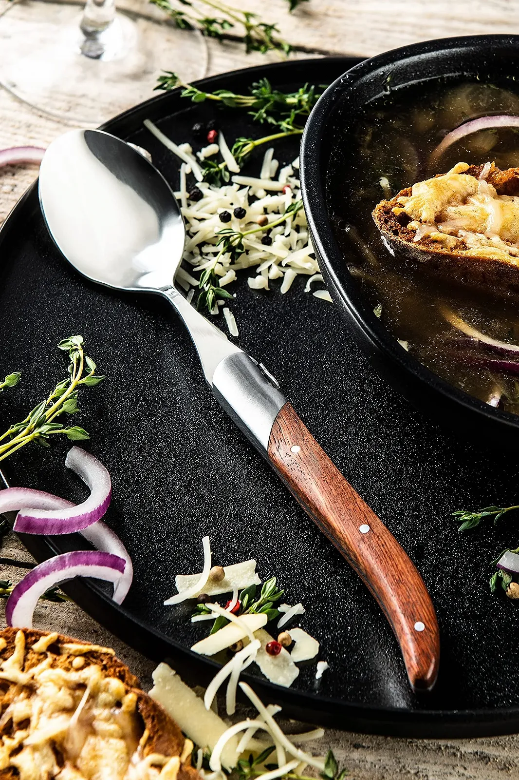 Ложка для супу Laguiole Style de Vie Luxury Line 6 шт. Pakka Wood, фото №5