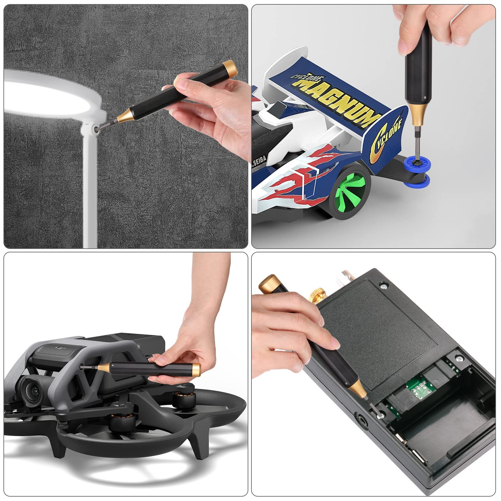 Набір викруток Precision 10-в-1 для електроніки окулярів годинників золото, фото №7 Набір викруток Precision 10-в-1 для електроніки окулярів годинників золото, фото №7