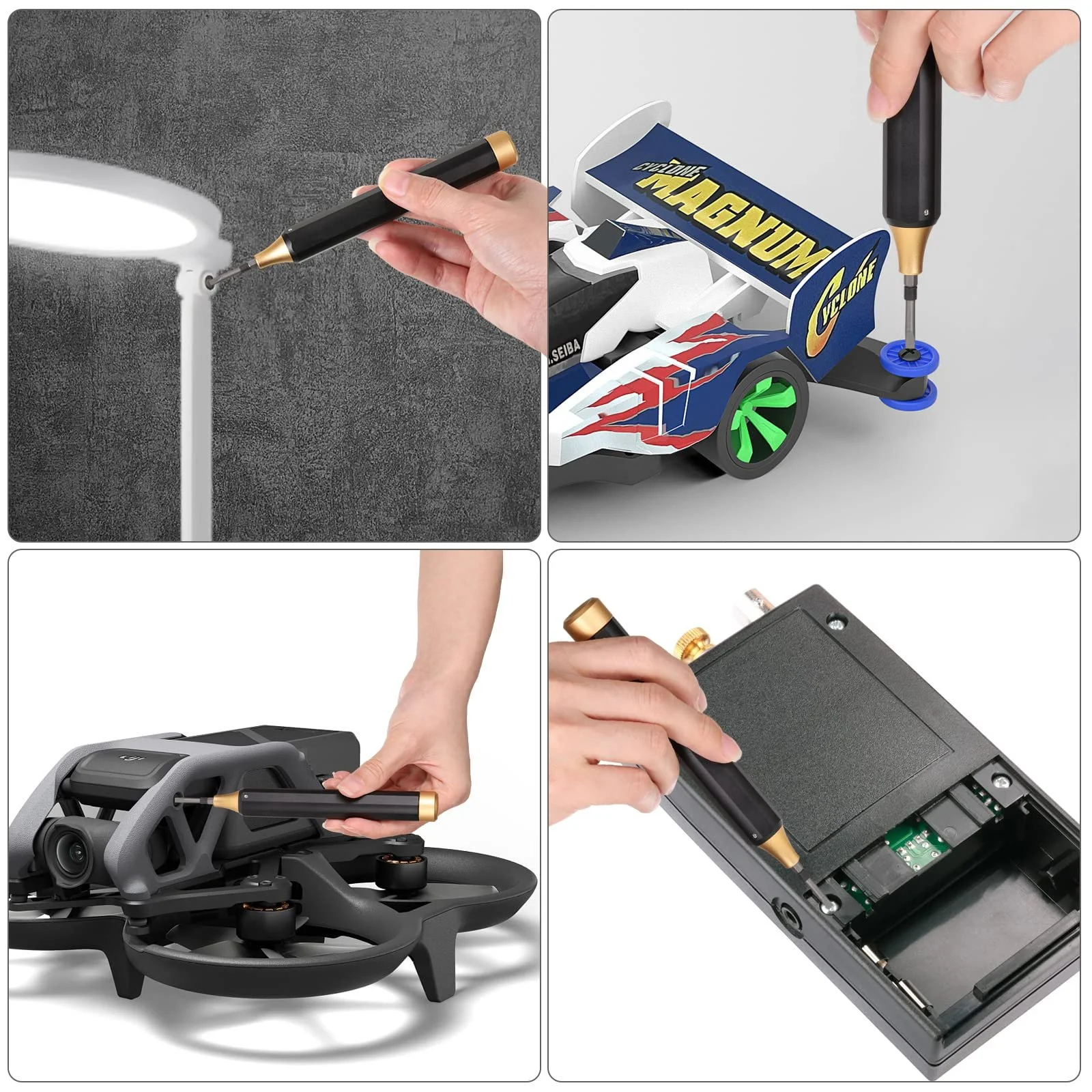 Набор отверток Precision 10-в-1 для электроники очков часов золото, фото №7