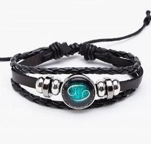 Набір браслетів з екошкіри знак зодіаку Рак - Фото 1