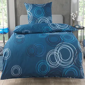 Постельное белье MALIKA Circle Pattern Renforcé 2 предмета 135 x 200 см наволочка 80 x 80 см Красное - Фото 1