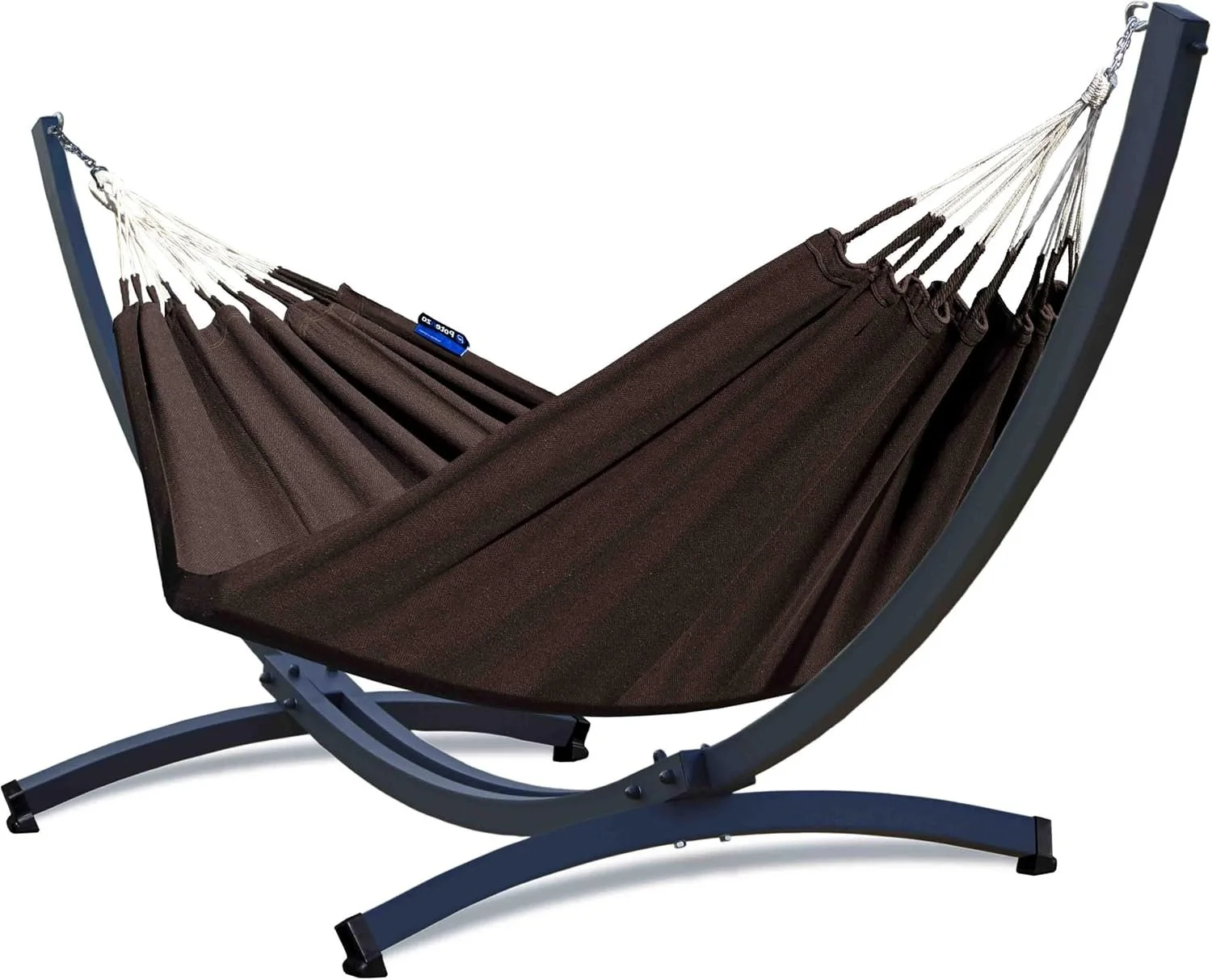 Гамак Potenza з рамою Tytan для 2 осіб, 100% бавовна, Medellin Double, 230 x 160 см, 200 кг, Рама 350 кг, Coffee, фото №1