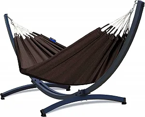 Гамак Potenza с рамой Tytan для 2 человек, 100% хлопок, Medellin Double, 230 x 160 см, 200 кг, Рама 350 кг, Coffee - Фото 1