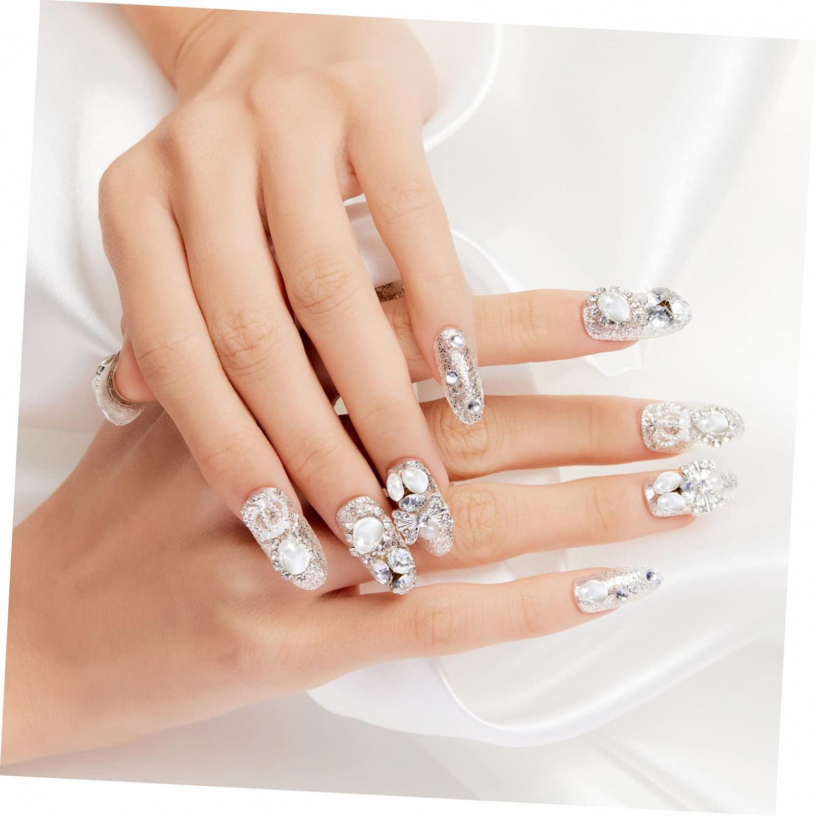 Украшения для ногтей Gemuse, синие бриллианты, наклейки для ногтей, 3D патч для ногтей, маникюрная гипсовая стеклянная наклейка, 100 шт., фото №3