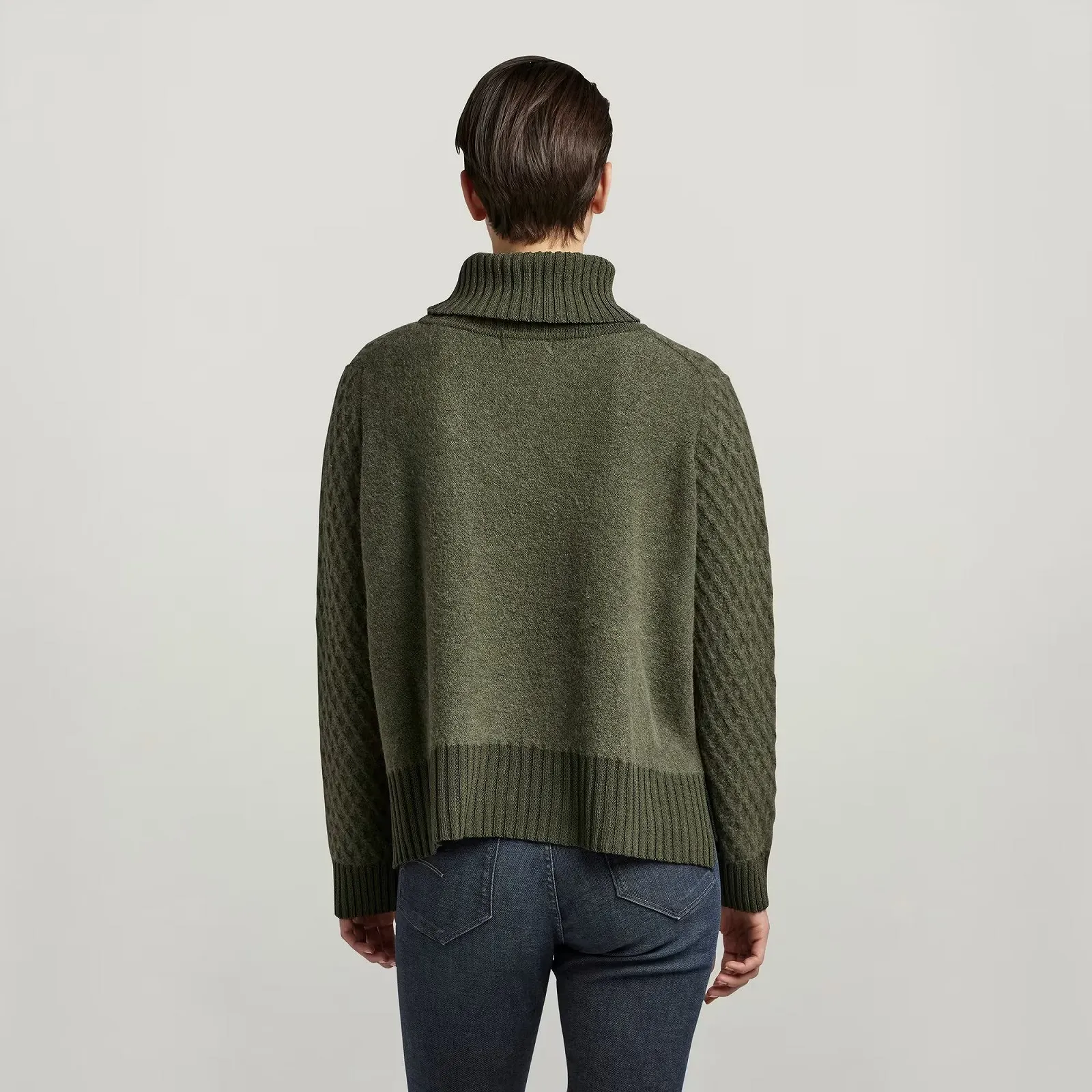 Жіночий светр G-Star RAW Knitted Turtleneck Sweater Structure Loose - S, фото №3 Жіночий светр G-Star RAW Knitted Turtleneck Sweater Structure Loose - S, фото №3