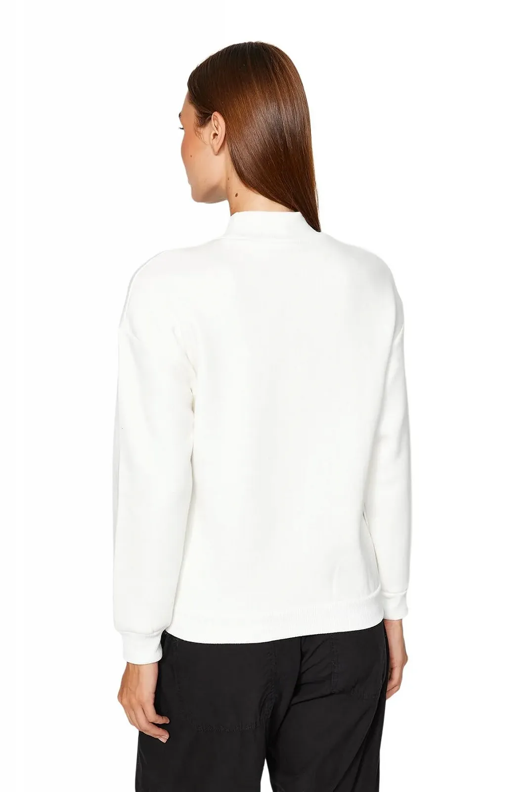 Світшот TRENDYOL З Високим Вирізом та Слоганом, фото №6