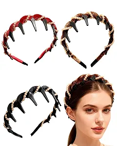 Обруч для волос 3 шт с жемчугом - Фото 1