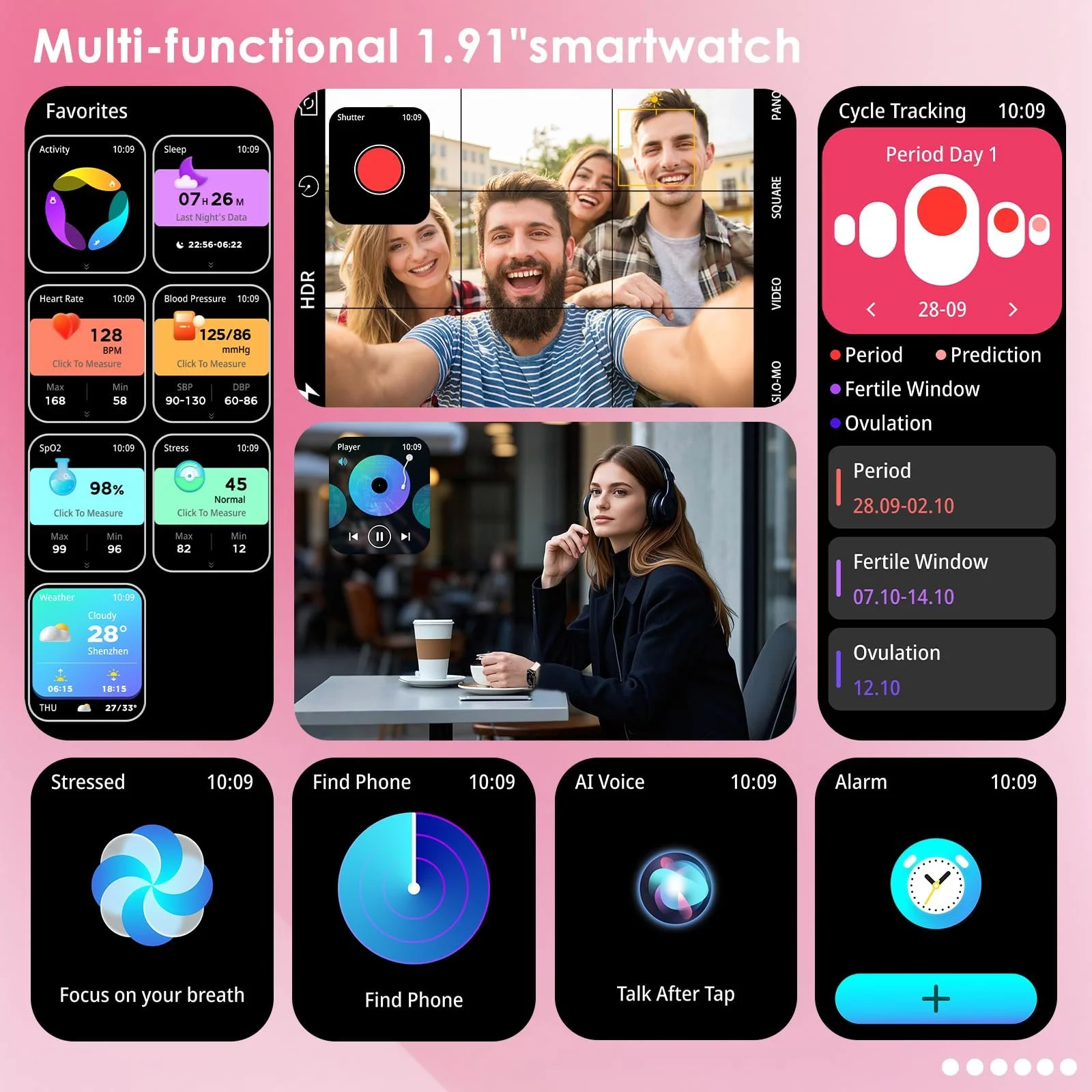 Смарт-годинник для чоловіків і жінок з можливістю відповідати на дзвінки/здійснювати дзвінки, фото №4 Смарт-годинник для чоловіків і жінок з можливістю відповідати на дзвінки/здійснювати дзвінки, фото №4