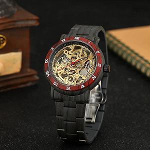 Годинник Forsining 8277 Black-Red-Gold synthetic.ua - Фото 1