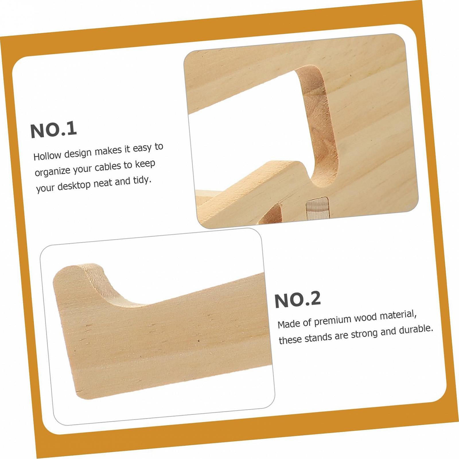 Підставка для ноутбука дерев'яна Gatuida з отворами для кабелів, фото №4