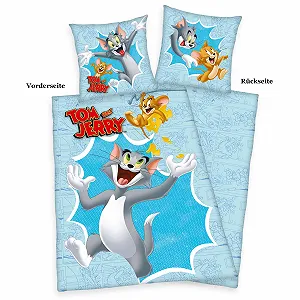 Комплект детского постельного белья Herding Tom & Jerry 100% Cotton/Linen наволочка 80 x 80 см пододеяльник 135 x 200 см Разноцветный synthetic.ua - Фото 1