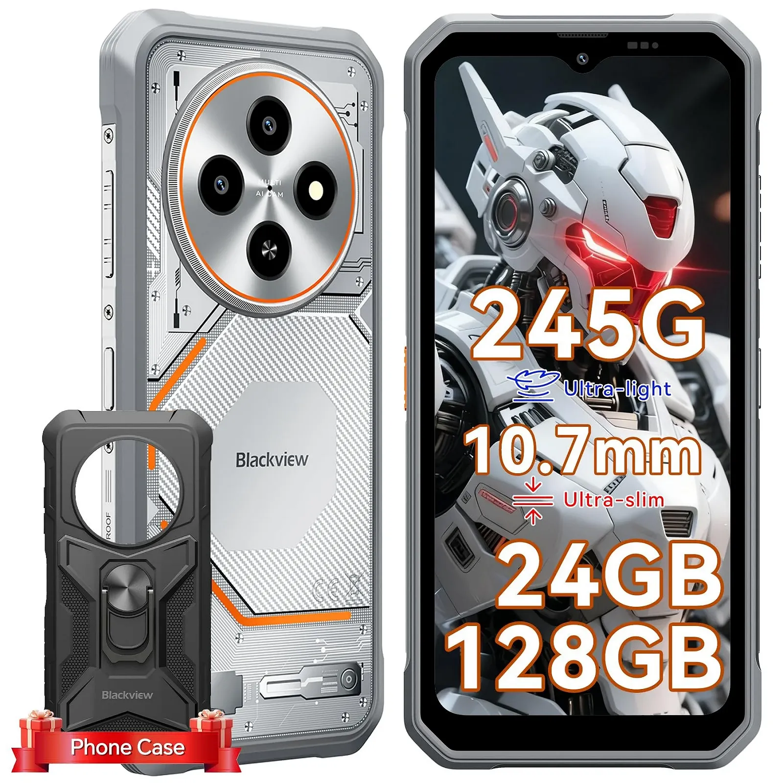 Защищенный смартфон Blackview Fort 2 Android 15 24ГБ + 128ГБ 6,56 дюймов IP69K NFC 16Мп + 13Мп 4G Dual SIM, фото №1