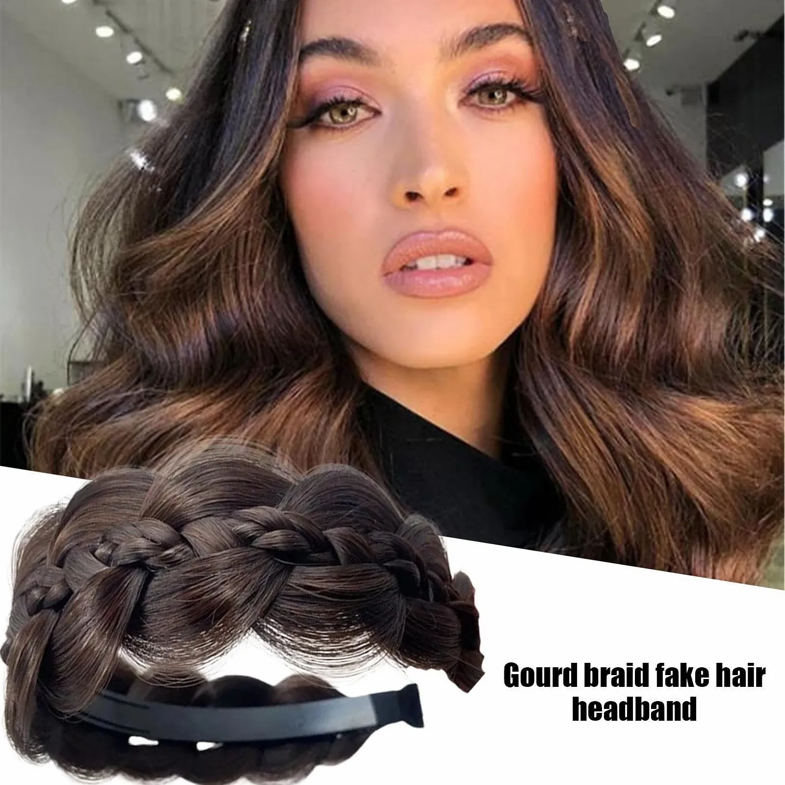 Обруч плетений Braided Широкий ялинка з зубцями аксесуари для волосся, фото №2