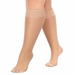 Гольфы MANZI, 10 пар, большие размеры, прозрачные нейлоновые чулки, тонкие гольфы, 15 ден, черный, телесный цвет, 36-42 - Фото 1