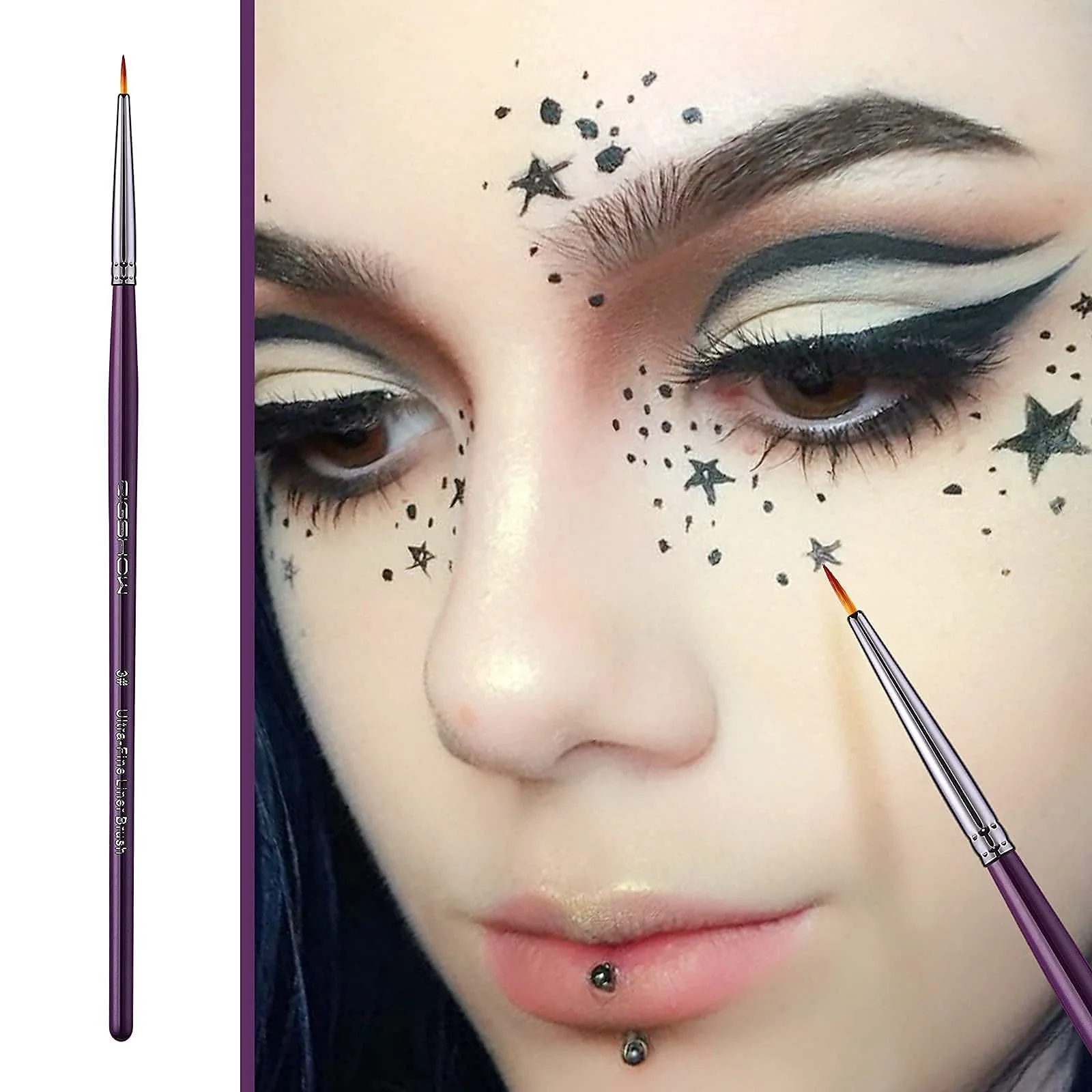 Набір пензлів EIGSHOW Eyeliner Angled Eyeliner Brush, Tight Liner Brush, Definer Brush, Ultra Fine Liner Brush для детальної точності підводки для очей, заповнення брів, фото №5
