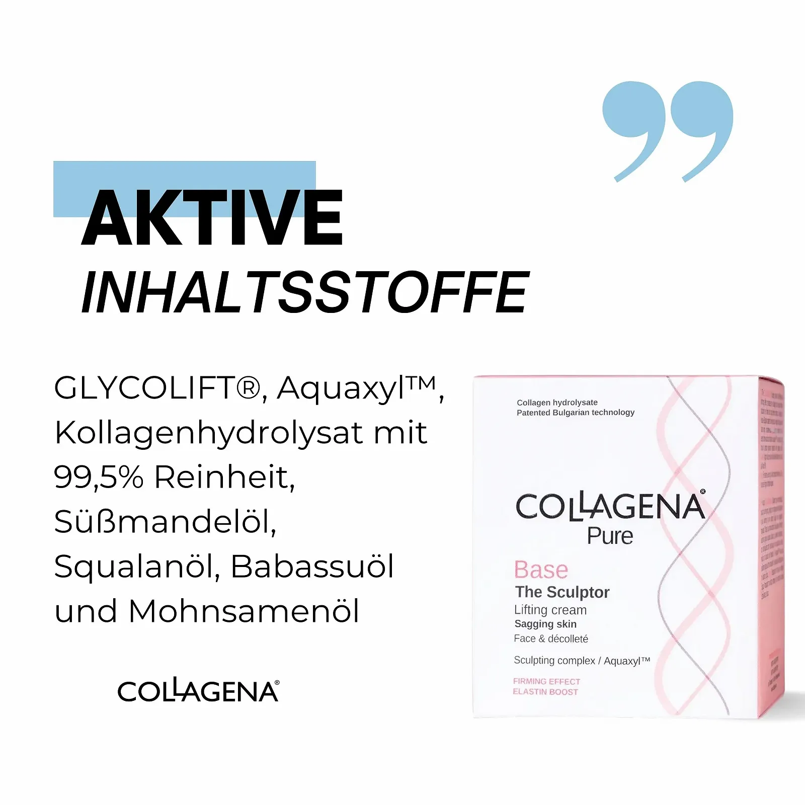 Денний крем COLLAGENA Pure Lifting Cream Firming Wrinkle & Collagen з Glycolift Anti Ageing для шиї та декольте 50 мл, фото №4