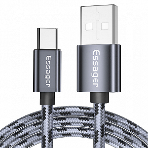 Зарядный кабель Tiger ESSAGER USB Type-C 3A 1метр(PS) synthetic.ua - Фото 1