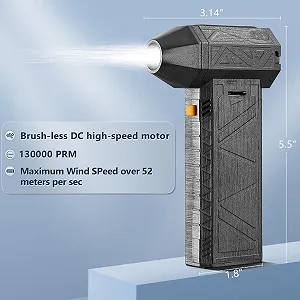 Воздуходувка Jet Dryer 200,000 об/мин Плавная скорость USB-C Portable Turbo synthetic.ua - Фото 1